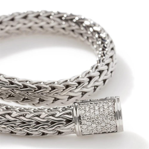 John Hardy Sterling Silver Diamond Icon Bracelet
