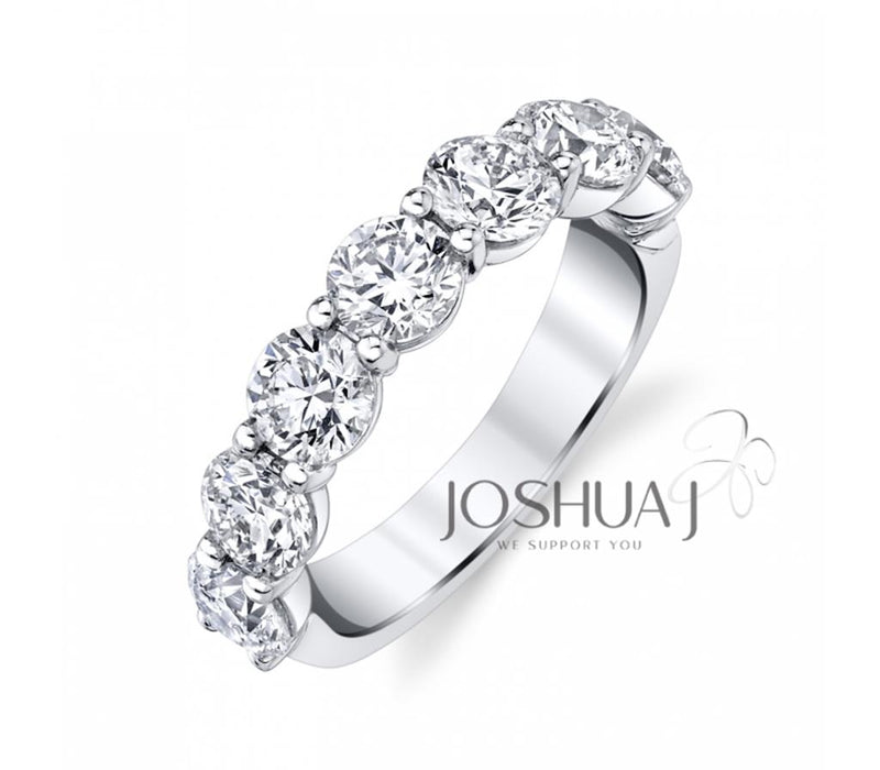 Davis Classics Women's 14k White Gold Diamond Band with Buttercup Prongs