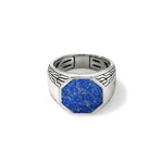 John Hardy Sterling Silver Lapis Lazuli Signet Ring