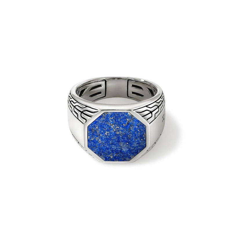 John Hardy Sterling Silver Lapis Lazuli Signet Ring