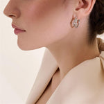 John Hardy Sterling Silver Diamond Spear Hoop Earrings