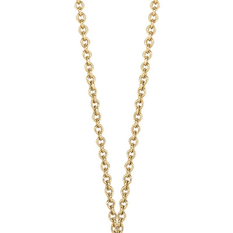 Doves 18k Yellow Gold Adjustable Cable Chain Necklace