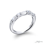 JB Star Women’s Platinum Diamond Band with Round and Marquise Accents