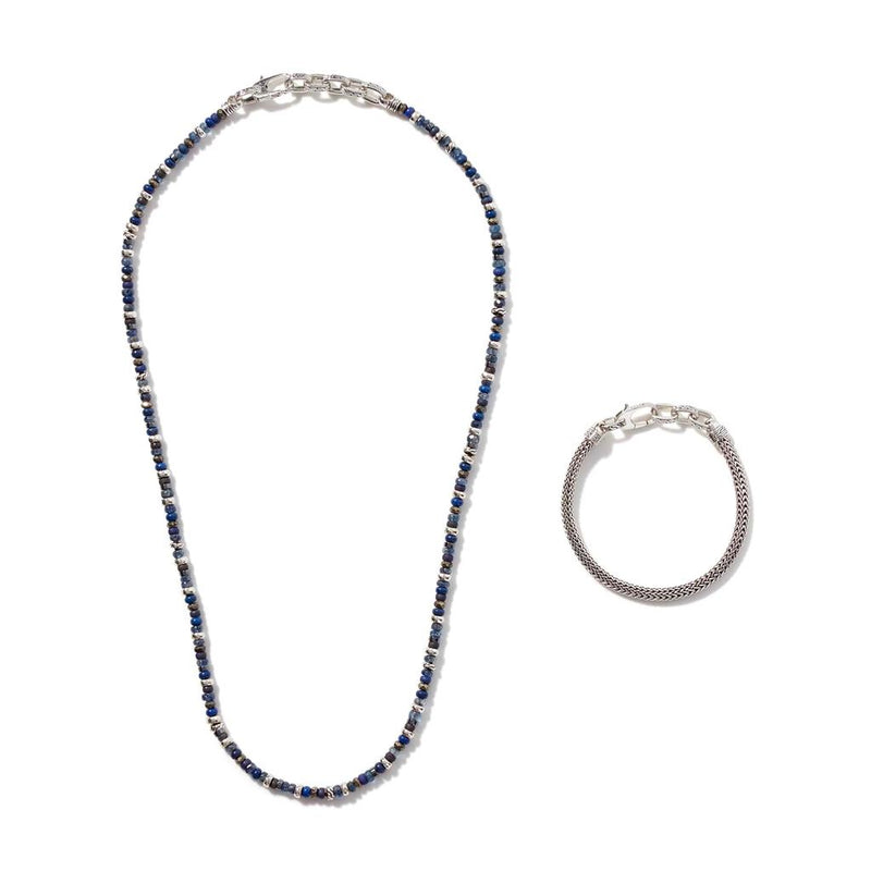John Hardy Sterling Silver Beaded Gemstone Multi-Wrap Bracelet