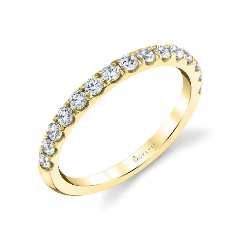 Sylvie Women's 14k Yellow Gold Classic Diamond Band