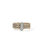 John Hardy 14k Yellow Gold Icon Link Bar Diamond Ring
