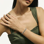 John Hardy Sterling Silver Icon Flat Chain Diamond Bracelet