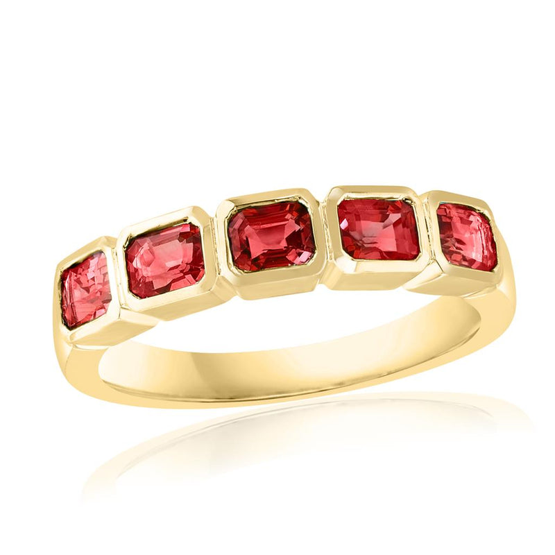 Davis Classics 18k Yellow Gold Mozambique Ruby Fashion Band
