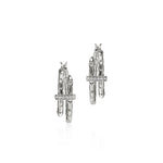 John Hardy Sterling Silver Diamond Spear Hoop Earrings