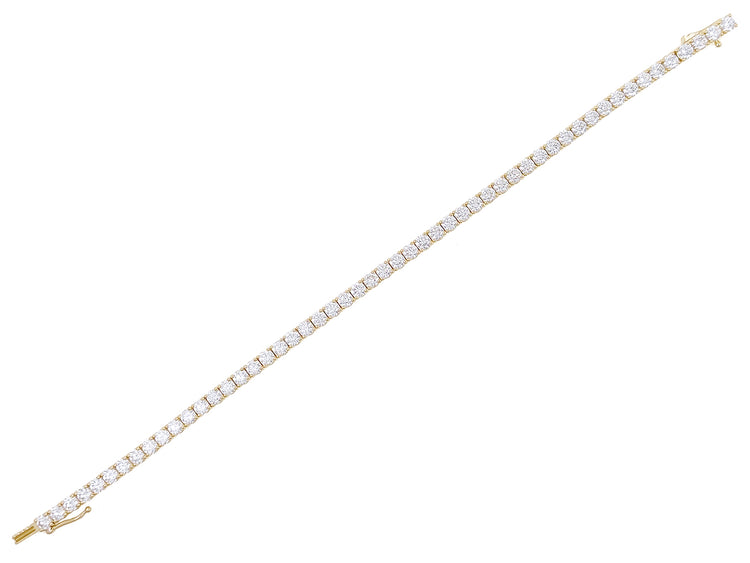 Davis Luxe 14k Yellow Gold Diamond Tennis Bracelet