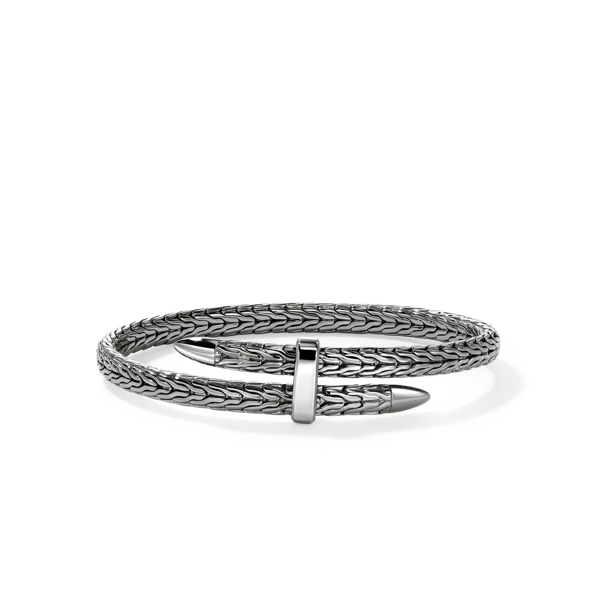 John Hardy Spear Flex Cuff, Dark Silver, 5.5MM