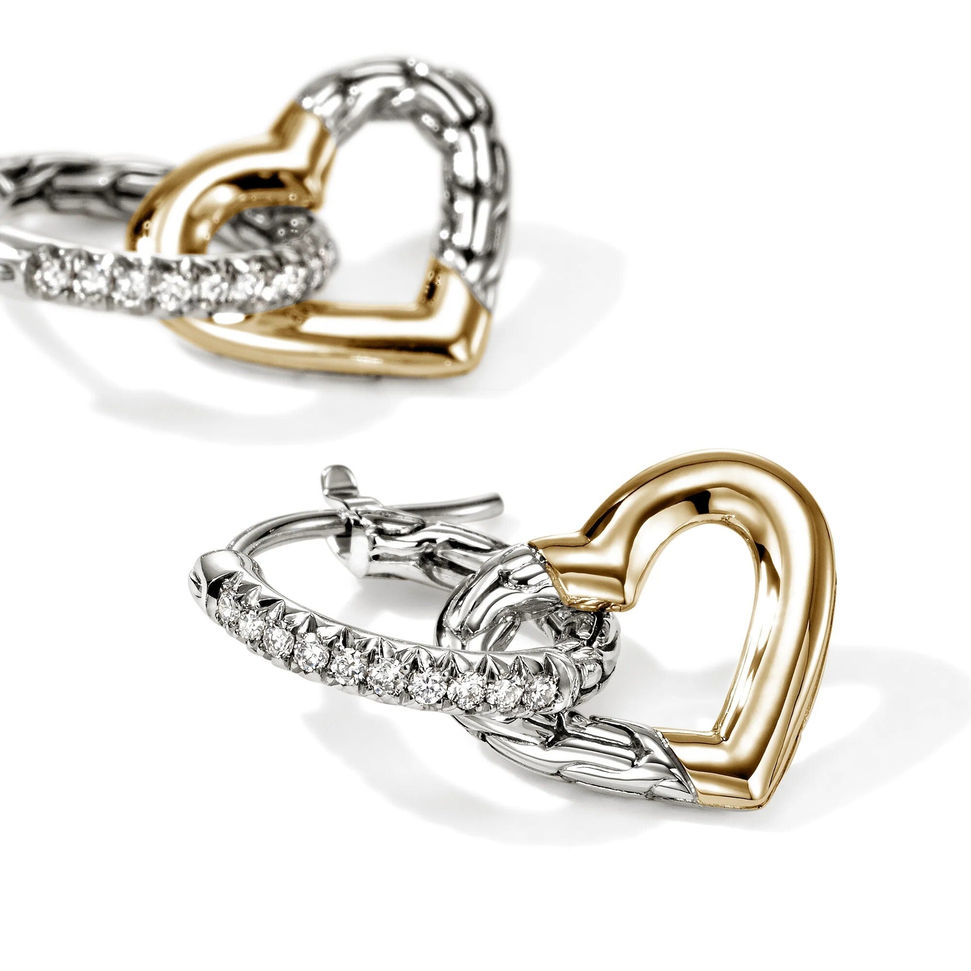 John Hardy Essential Heart Link Drop Earrings