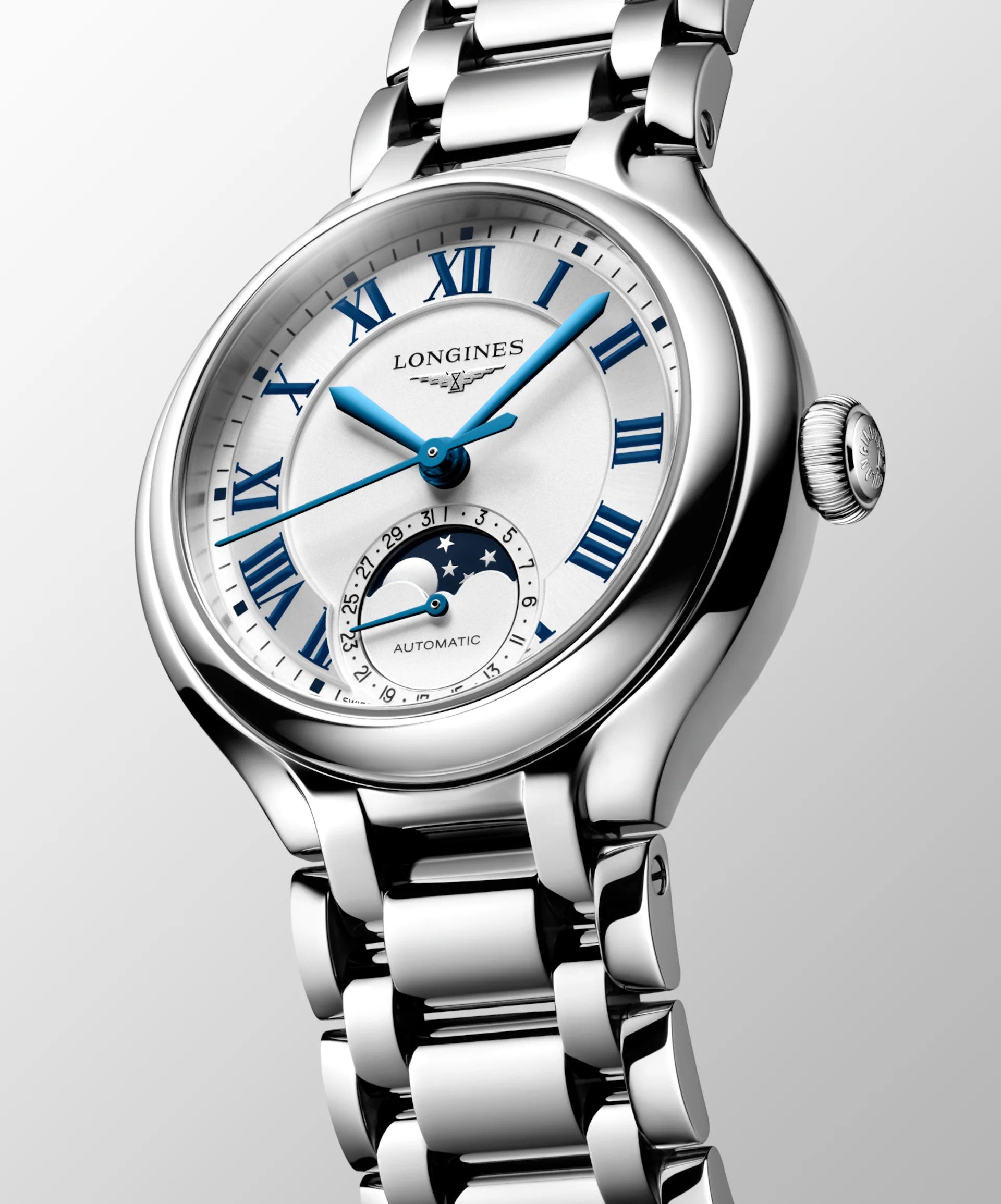 Longines PrimaLuna Moonphase 34 mm Automatic Women’s Watch