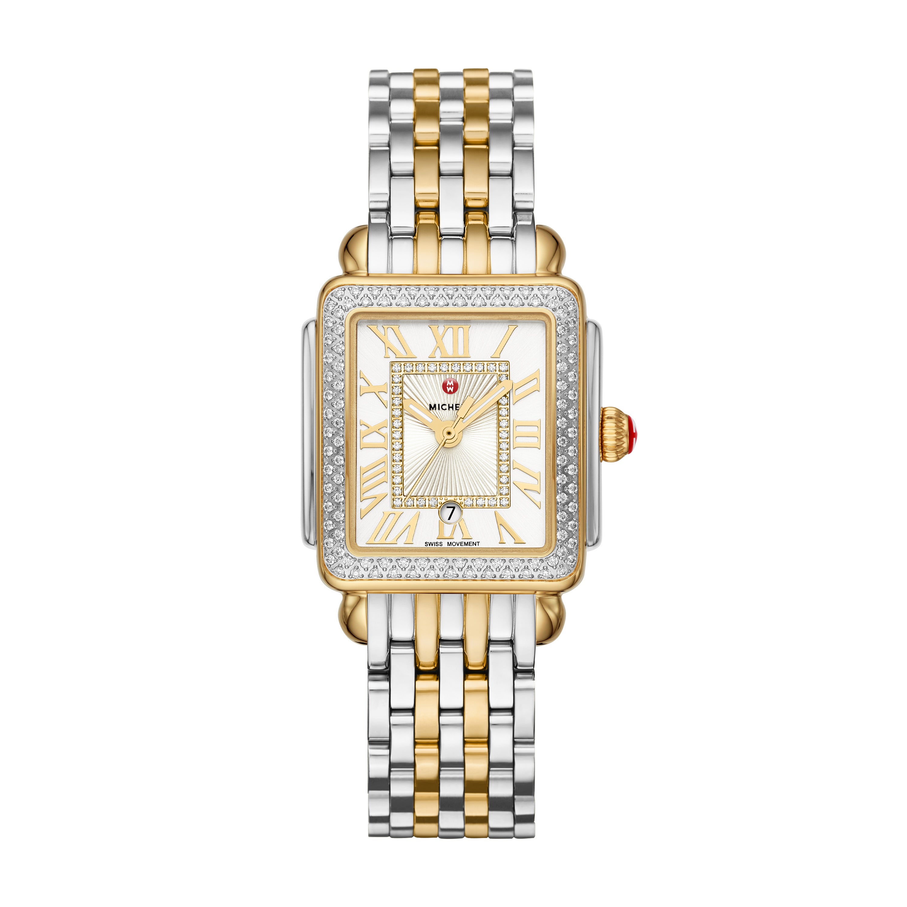 Michele Deco Madison Mid Two-Tone Diamond Watch