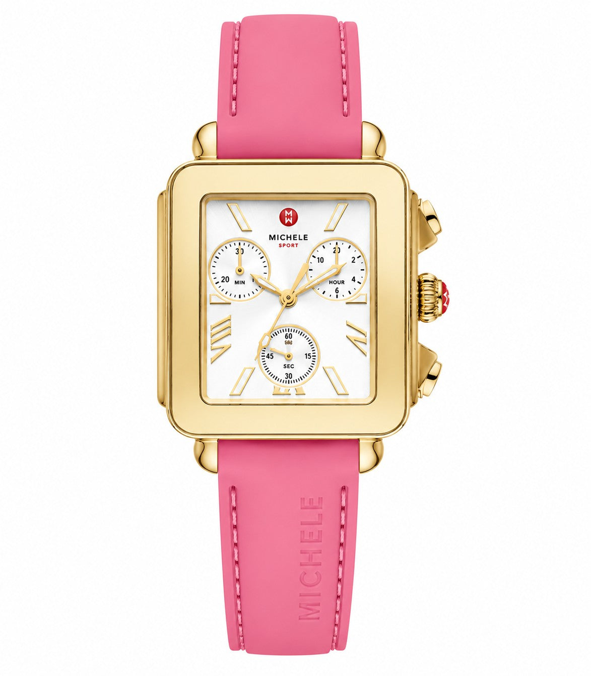 Michele 36mm Gold PVD Deco Sport Chronograph Watch