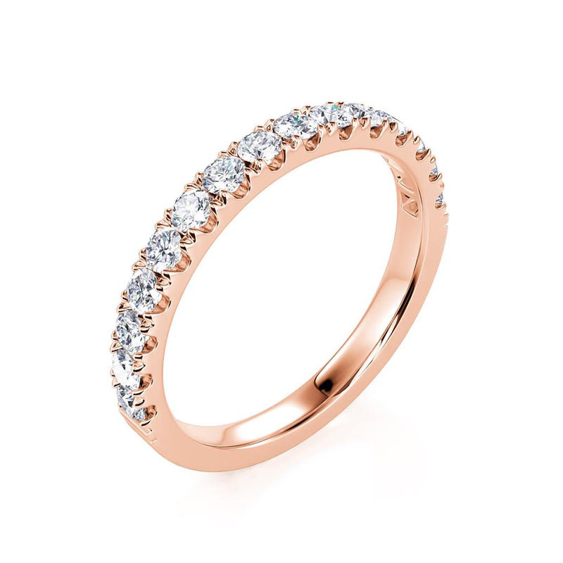 Davis Classics Women's 14k Rose Gold Diamond Band
