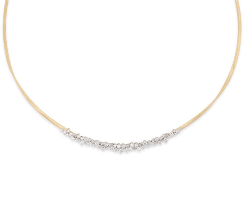 Marco Bicego 18k Yellow and White Gold Marrakech Couture Diamond Bar Necklace