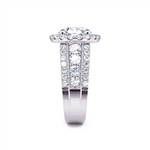 Davis Classics 14k White Gold Shadow Halo Design Semi-Mount