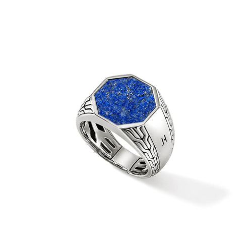John Hardy Sterling Silver Lapis Lazuli Signet Ring