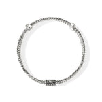 John Hardy Sterling Silver Icon Flat Chain Diamond Bracelet