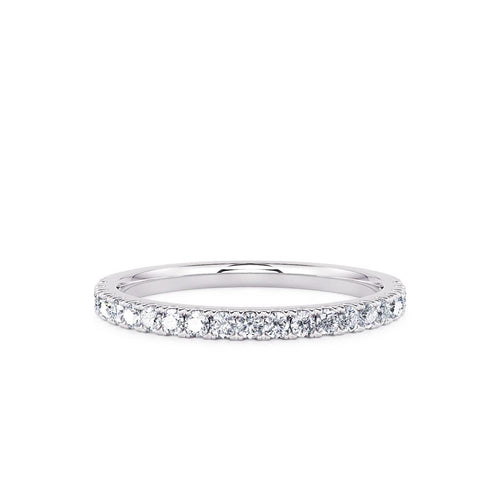 Davis Classics Women's 14k White Gold Diamond Band