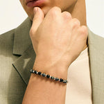 John Hardy Sterling Silver Black Onyx, Hematite, and Eagle Eye Beaded Bracelet