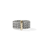 John Hardy Sterling Silver and 14k Yellow Gold Icon Triple Row Chain Fashion Band