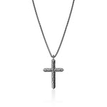 John Hardy Dark Sterling Silver Icon Cross Pendant Necklace