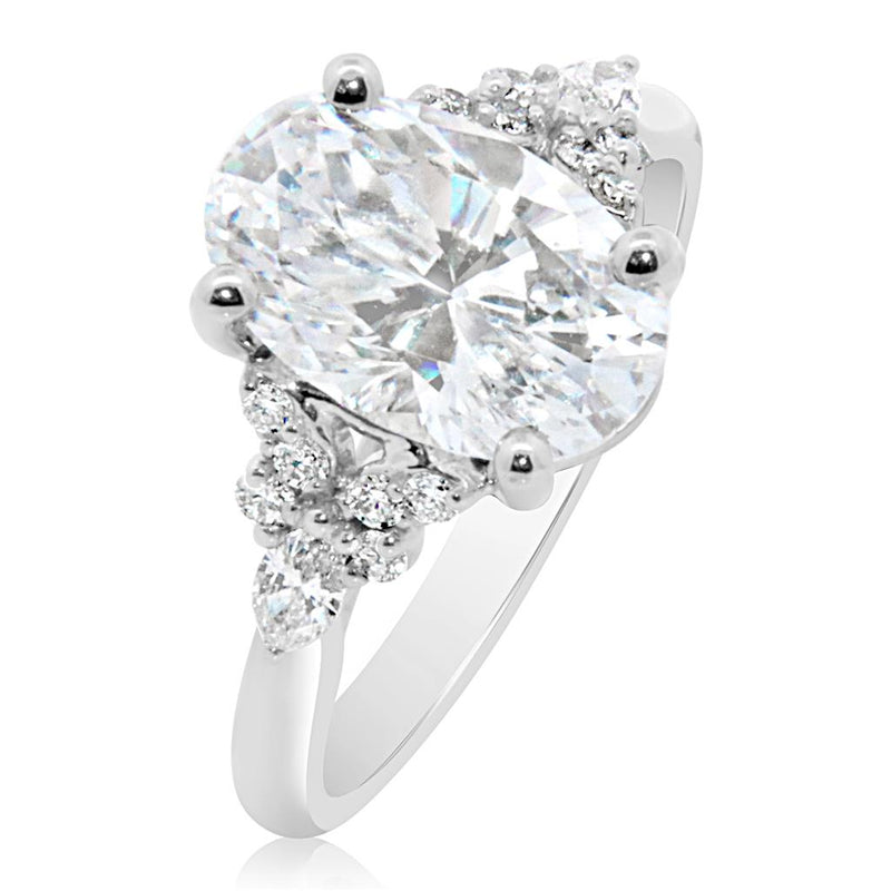Davis Classics 14k White Gold Floral-Inspired Semi-Mount