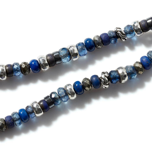 John Hardy Sterling Silver Beaded Gemstone Multi-Wrap Bracelet