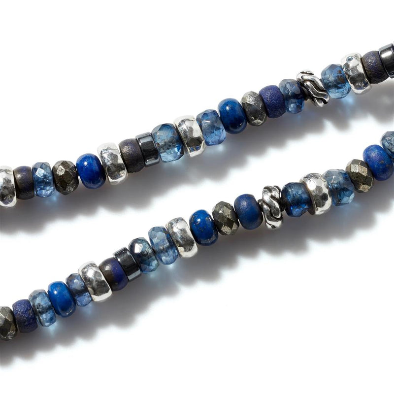 John Hardy Sterling Silver Beaded Gemstone Multi-Wrap Bracelet