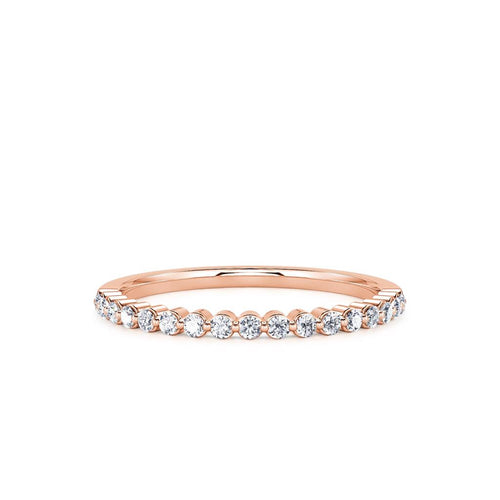 Davis Classics Women's 14k Rose Gold Diamond Band