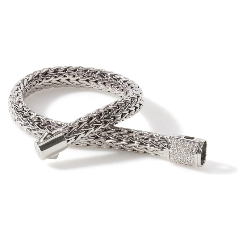 John Hardy Sterling Silver Diamond Icon Bracelet