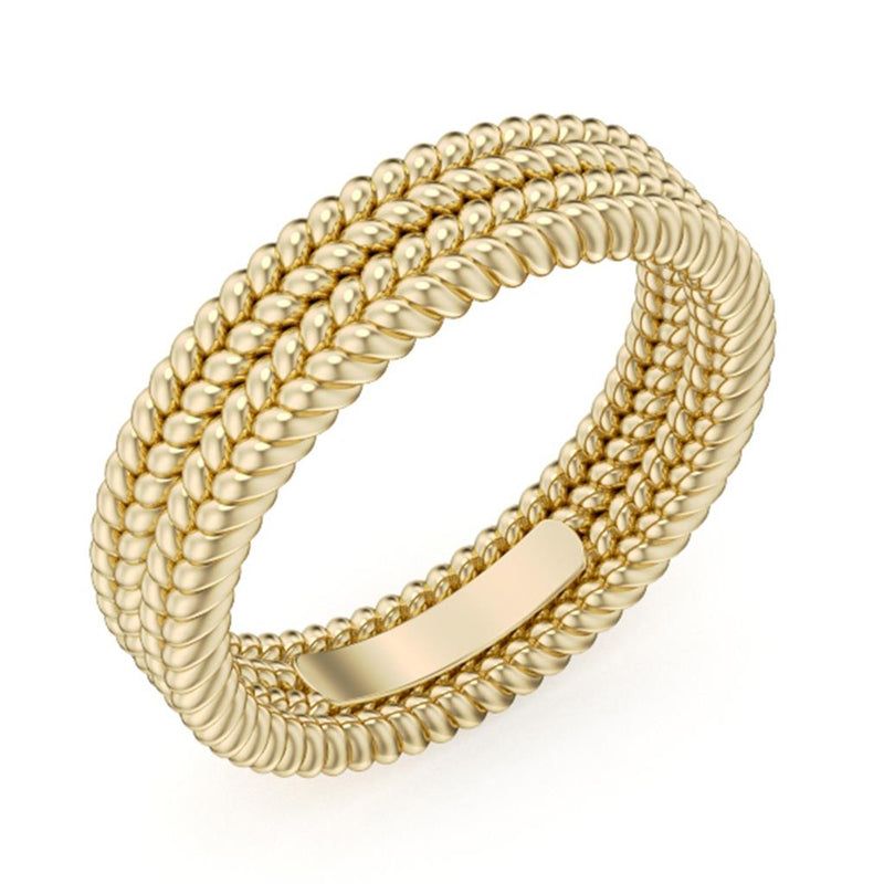 Noam Carver Men's Contemporary Wedding Band in 14k Yellow Gold