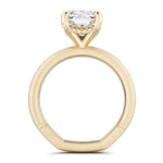 Noam Carver Hidden Halo Diamond Engagement Ring Setting in 14k Yellow Gold