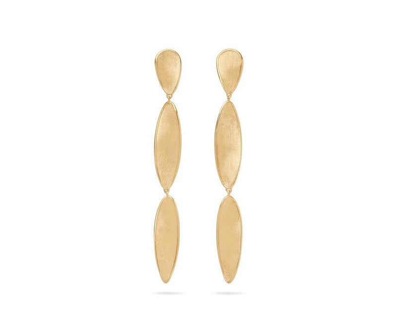 Marco Bicego 18k Yellow Gold Twist Petal Double Drop Earrings