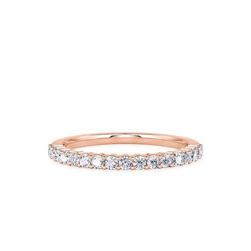 Davis Classics Women's 14k Rose Gold Diamond Band