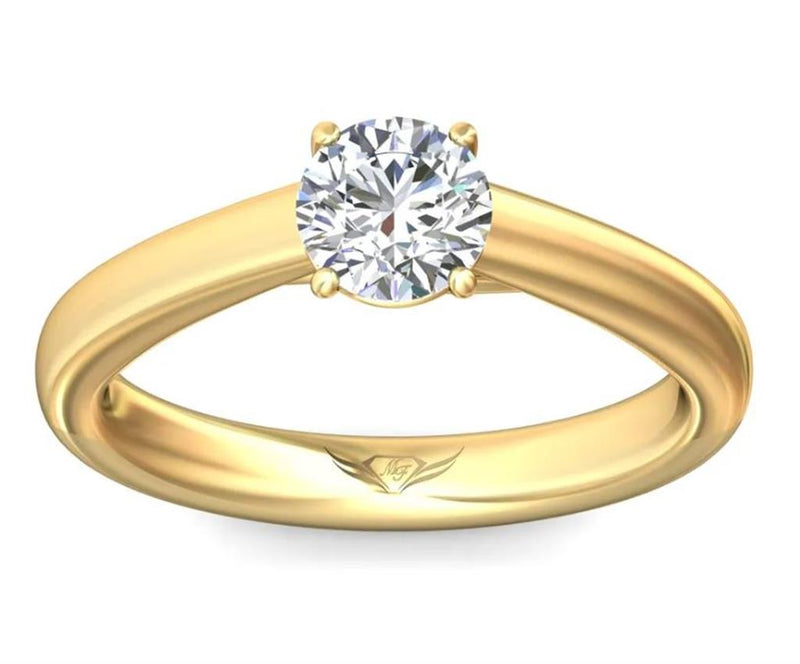 Martin Flyer 14k Yellow Gold Trellis Design Engagement Ring Setting