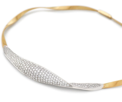 Marco Bicego 18k Yellow and White Gold Marrakech Collection Diamond Necklace