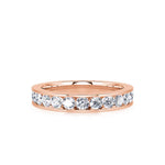 Davis Classics Women's 14k Rose Gold Diamond Band