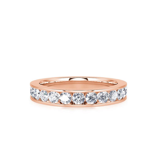 Davis Classics Women's 14k Rose Gold Diamond Band