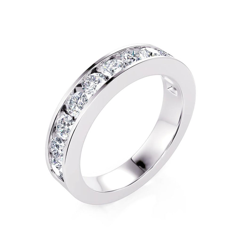 Davis Classics Women's 14k White Gold Diamond Band