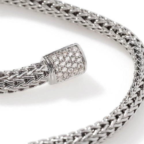 John Hardy Sterling Silver Icon Diamond Bracelet