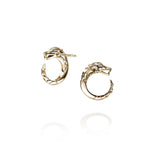John Hardy 14k Yellow Gold Naga Diamond Stud Earrings