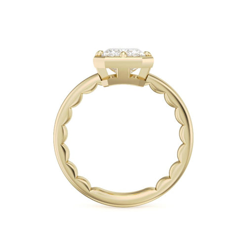 Noam Carver 14k Yellow Gold Luna Collection Solitaire Engagement Ring Setting