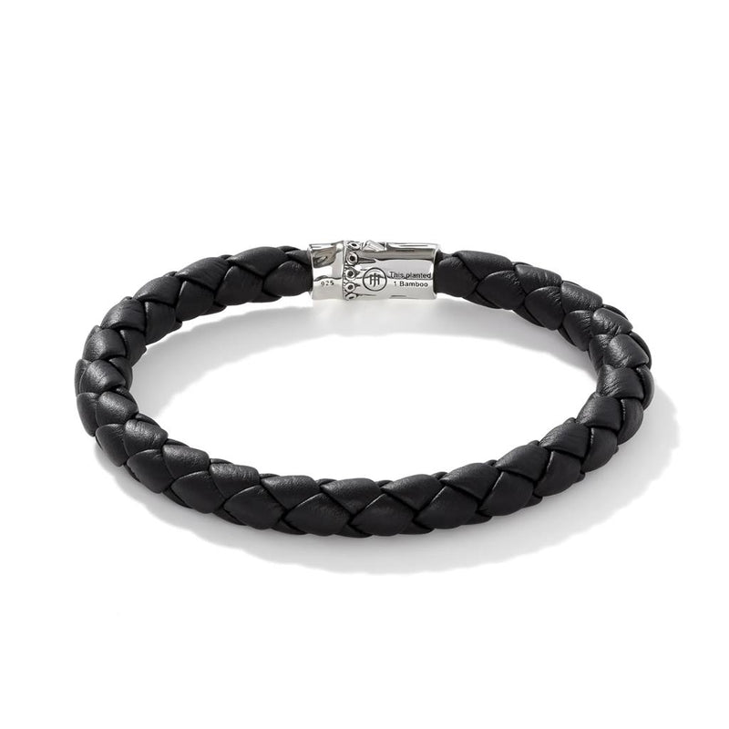 John Hardy Leather Bamboo Station Bracelet