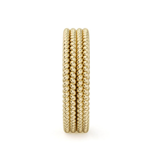 Noam Carver Men's 14k Yellow Gold Rope Wedding Band
