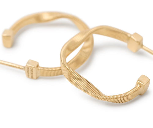 Marco Bicego 18k Yellow Gold Marrakech Hand-Hammered Small Hoop Earrings