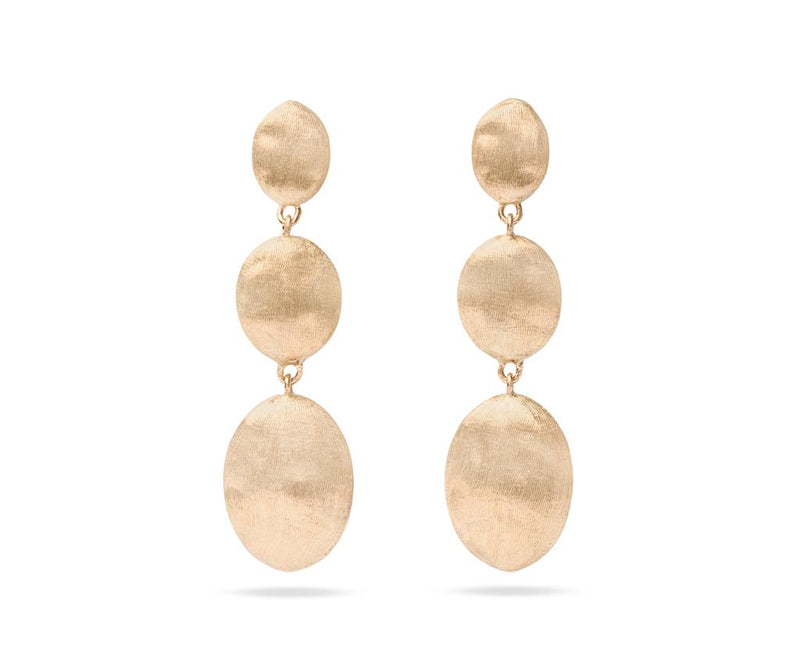 Marco Bicego 18k Yellow Gold Siviglia Collection Three-Drop Bead Earrings