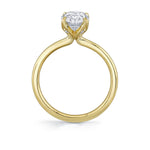 Sylvie 14k Yellow Gold High Polish Solitaire Engagement Ring Setting with Tulip Head